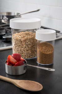 Eight oz. storage jars