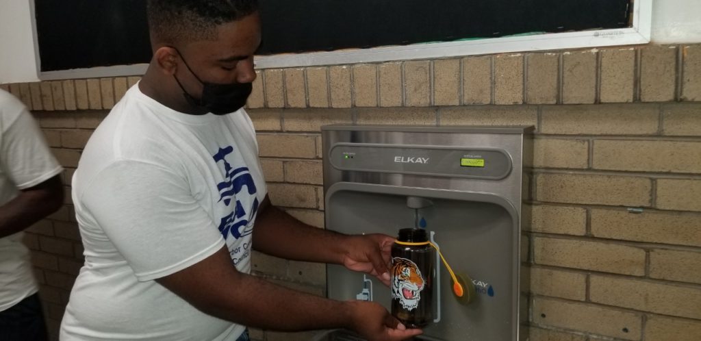 Student Refilling Bottle at BHHS 1024x498